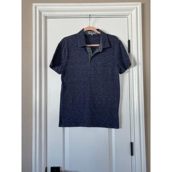 Men’s Express Polo Blue Shirt Sleeve Size Small - Picture 1 of 5